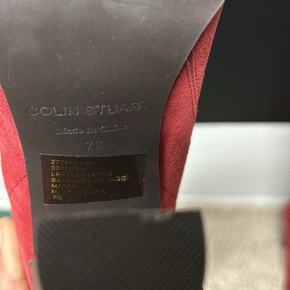 Colin Stuart Red Knee High Boots - Picture 4 of 5